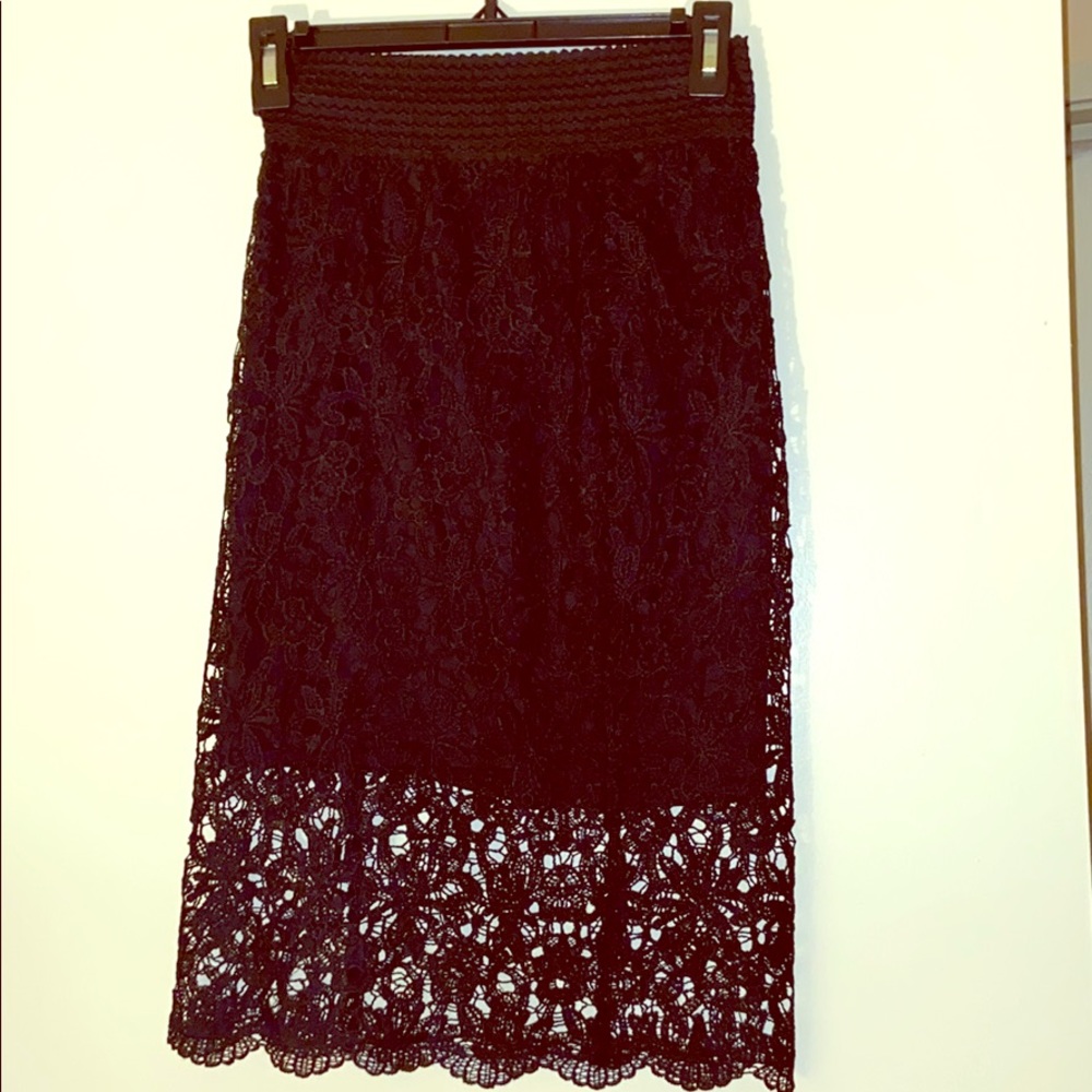 Black Lace overlay skirt